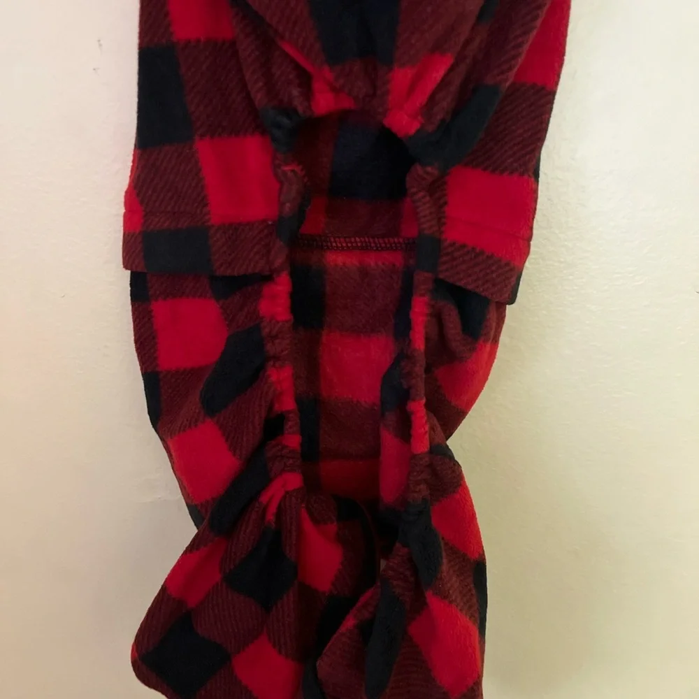 Red and Black Plaid Dog Pajamas Small Dog - Medium